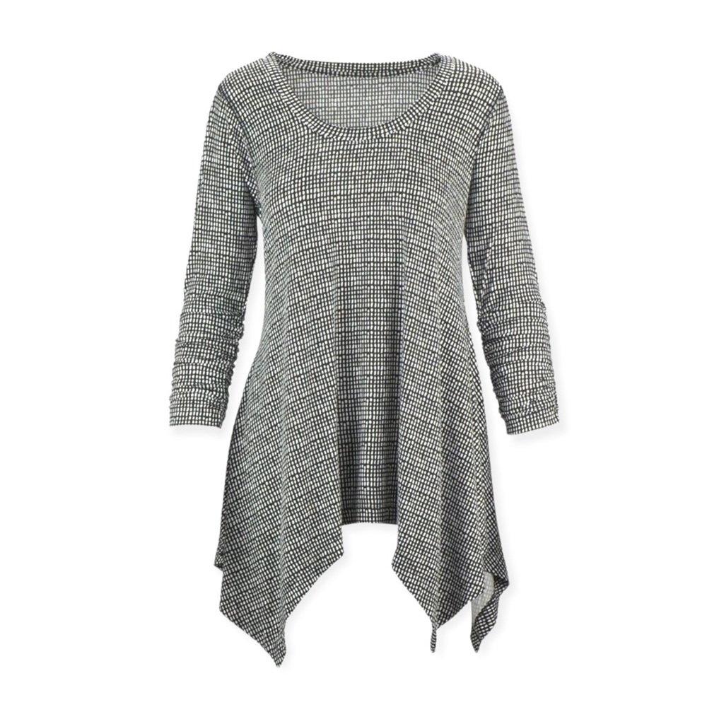 Philosophy Black & White Shark Bite Hem Tunic Top Dress - size women's medium M